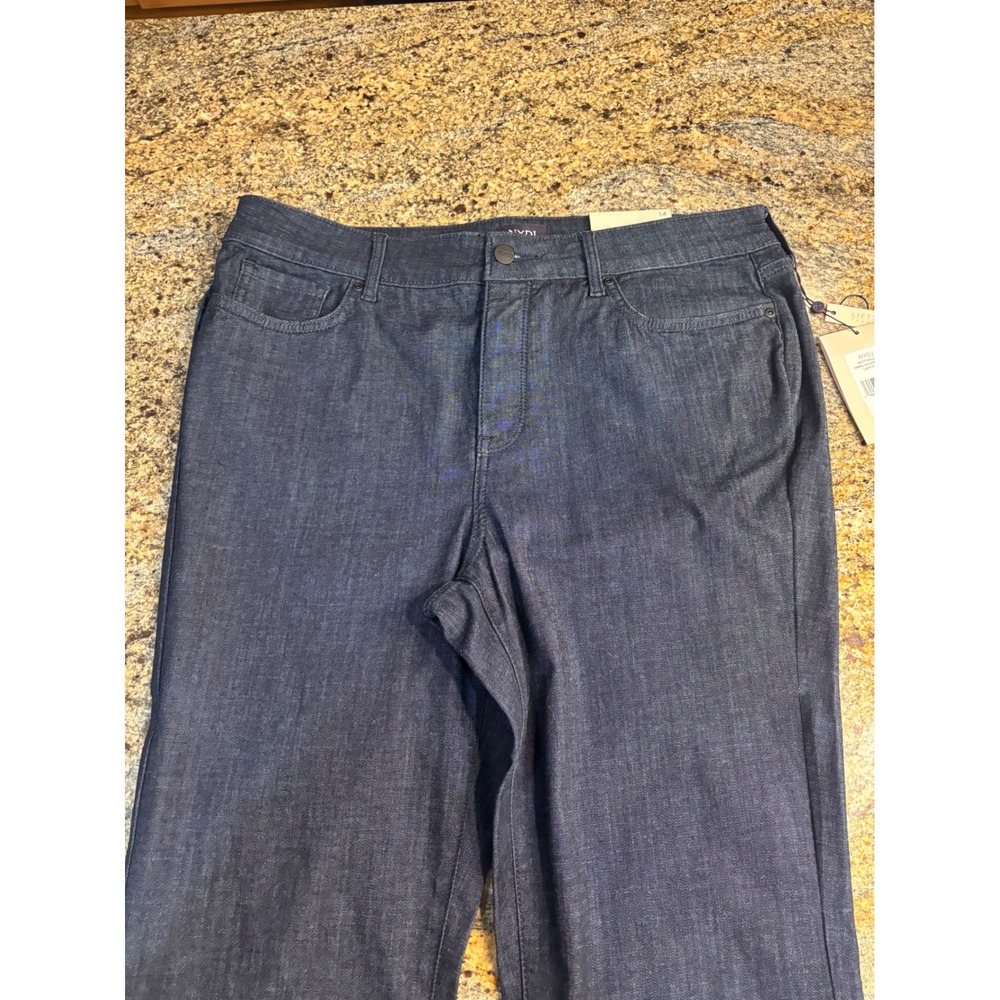 NWT NYDJ‎ Marilyn Straight Leg Jeans Dark Wash Lift Tuck Technology Size 14